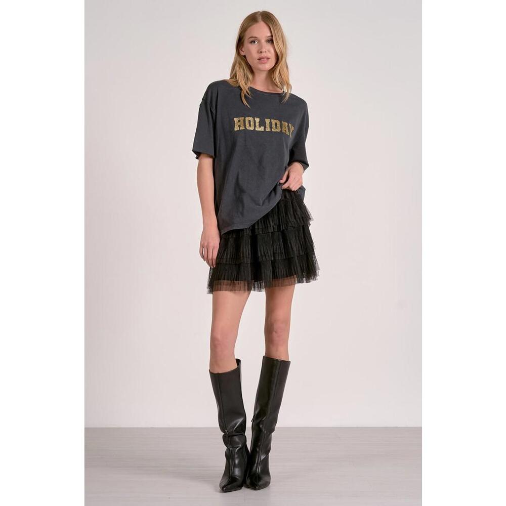 Tiered mini skirt